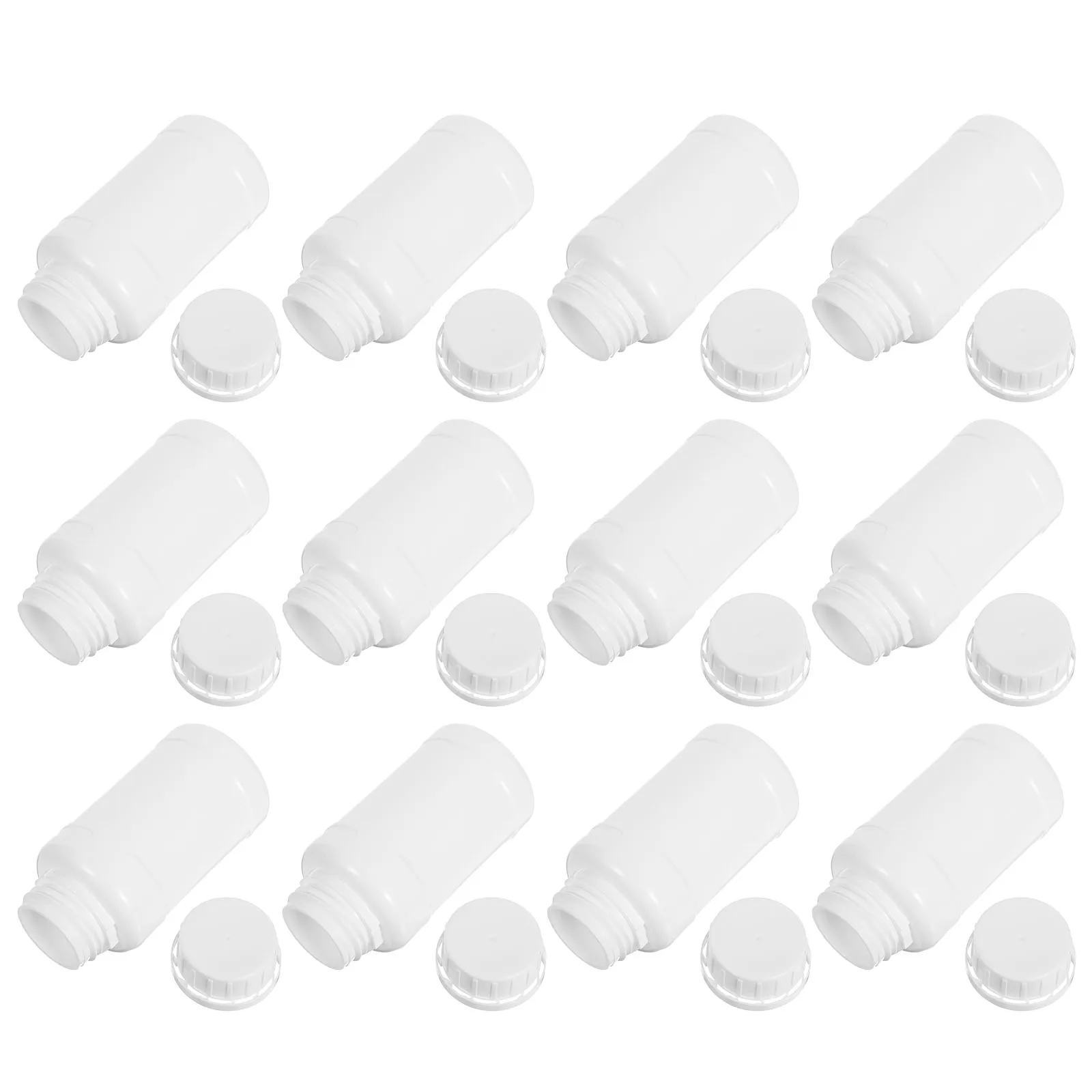 

12Pcs 250ml Lab Plastic Bottles with Lids Wide Mouth Impact Resistant Leak-Proof Storage Containers Sample Vial