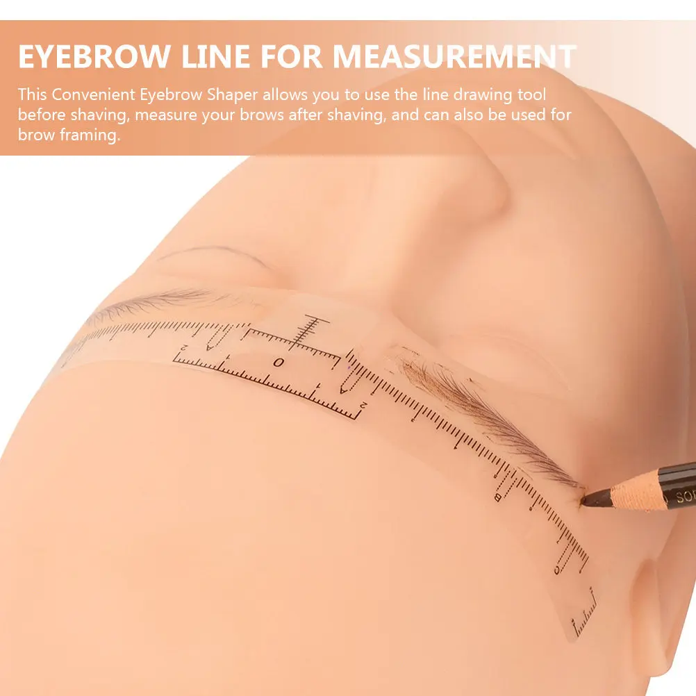100Pcs Disposable Eyebrow Ruler Convenient Shaping Tool for Measuring Positioning Drawing Professional Eyebrow Shaper Makeup