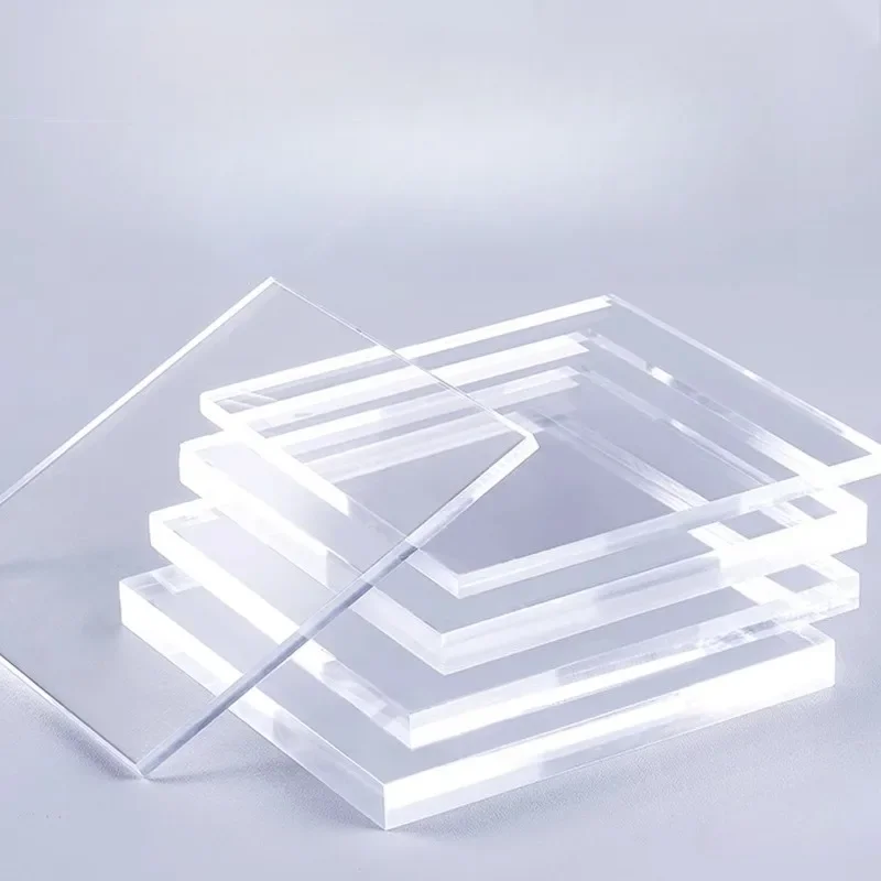 1Pc Plexiglass Clear Acrylic board Organic Plastic sheet Glass methacrylate Plate Thickness 1-10mm 200*200mm