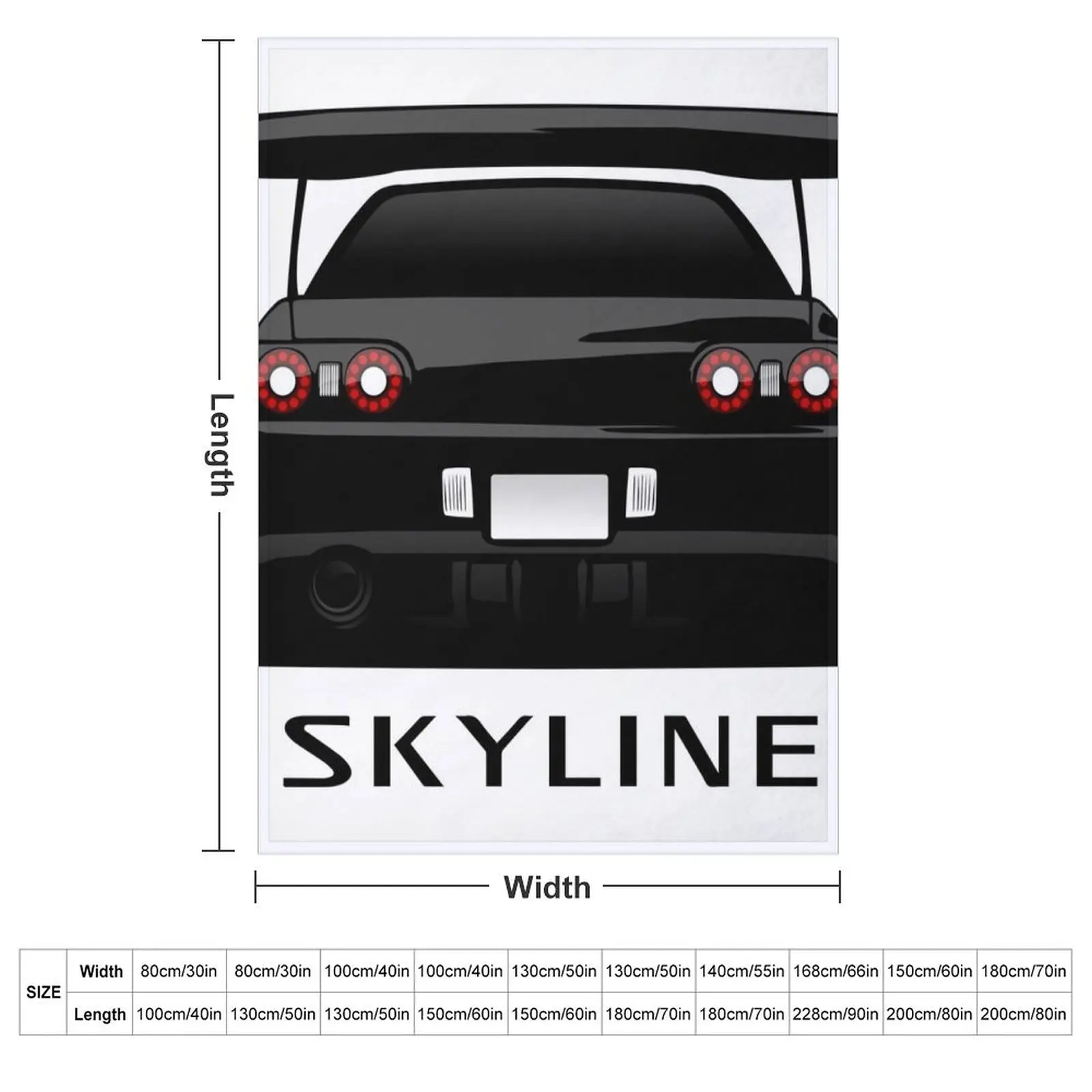 Nissan Skyline GT-R R32 Throw Blanket warm for winter Travel Blankets