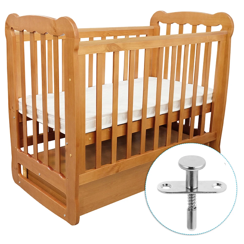 

12pcs Crib Accessories Baby Bed Spring Latch M5 70mm Furniture Bolt Lock Fastening FittingsCribs Birdcage Parts Hardware