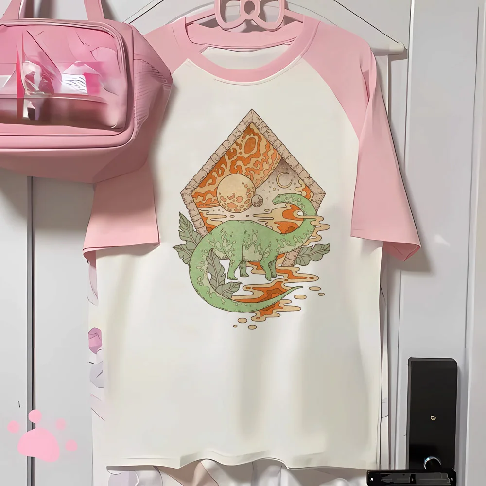 Dinosaurier T-Shirt Frauen Freizeit kleidung T-Shirt Mädchen 2000s Kleidung