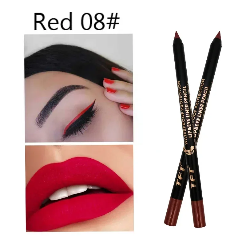 1Pc Lip Liner Fluwelen Matte Lipstick Pen Eye Make-Up Oogschaduw Pen Blijvende Waterdichte Licht Gemakkelijk Om Make-Up Wenkbrauw potlood