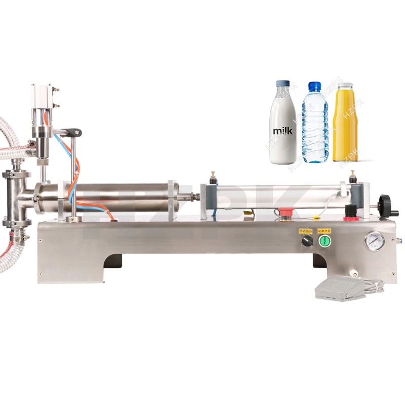 New Style Horizontal Water Coffee Beverage Edible Oil  Semi Auto Liquid Filler Filling Machine