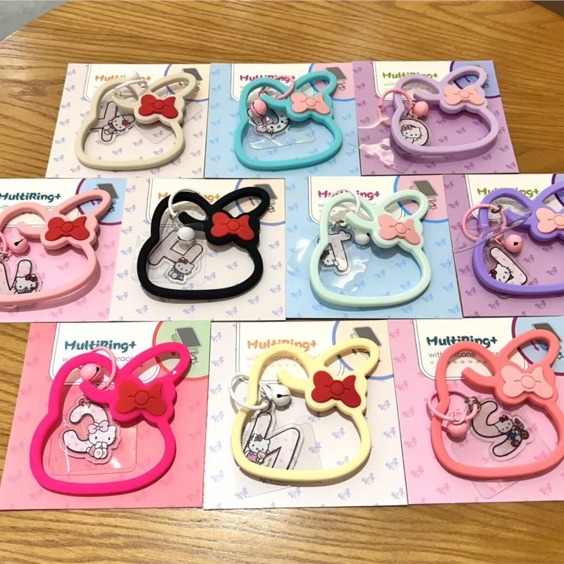 

Kwaii Girlish Sanrio My Melody Mobile Phone Case Universal Silicone Gasket Lanyard Strap INS Case Pendant Keychain Accessories