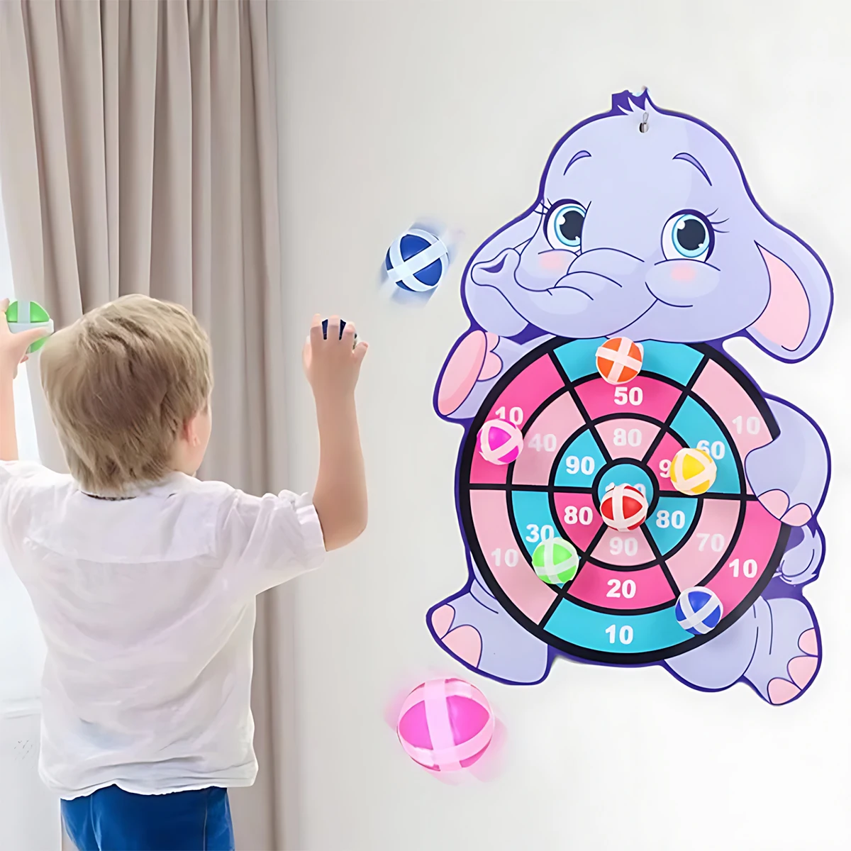 Jeu de fléchettes pour enfants de 3 à 7 ans, jouet pour bébé, balle collante, sports d'intérieur, Montessori