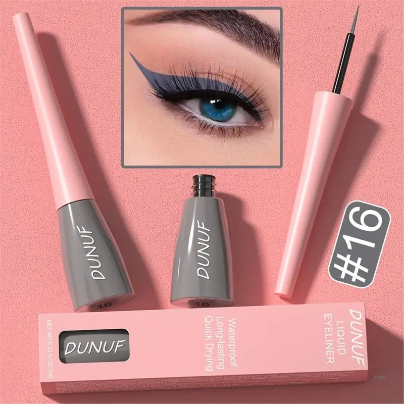 DUNUF Waterproof Eye Liners Liquid Eyeliner Colourful Liquid Eyeliner Pen Long Lasting Eyeliner Easy to Dye for Dance Parties