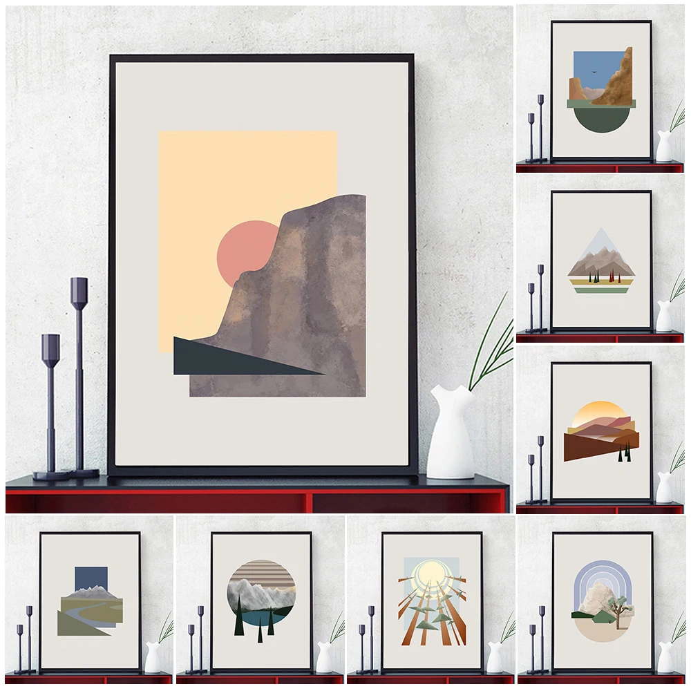 

National Parks Minimalist Travel Art,Poster Print Home Decor,Wall Art Canvas Painting,Mid,Century Modern Design Wall Art Print