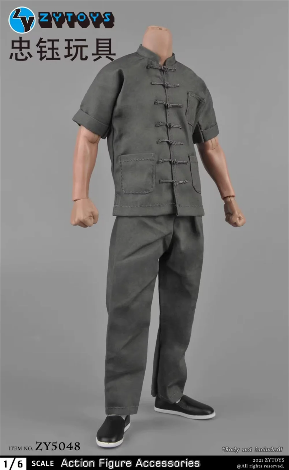 1/6 ZYTOYS ZY5048 Spielzeug Modell Grau Kleid Anzug Schuss Kein Körper Die Chinesische Kung Fu Für 12 "COO DAM TBL action Figur Szene Komponente