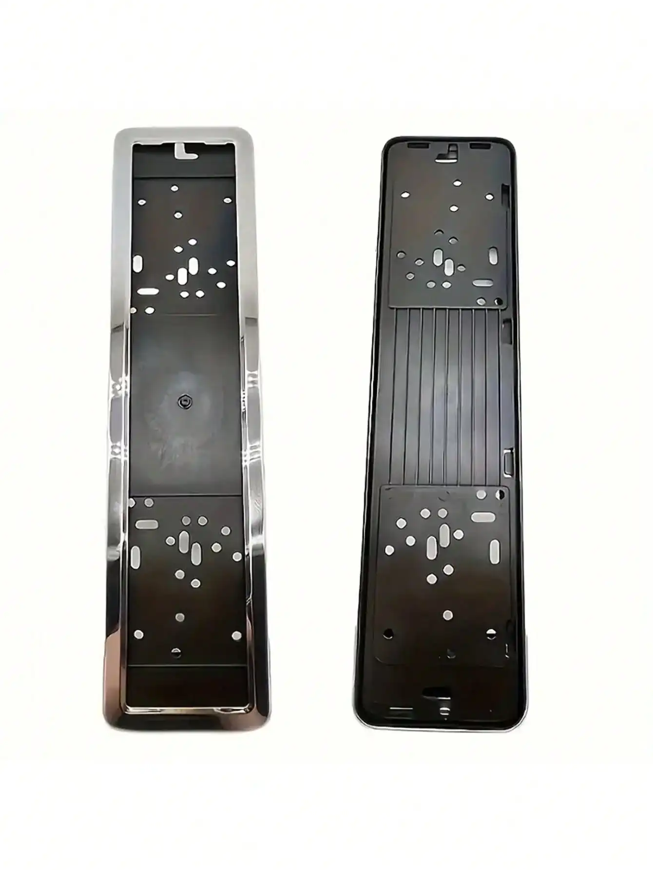 2Pc Stainless Steel EU License Plate Frame – V2A Material with Polished Finish, a Thoughtful Gift for Car Enthusiasts