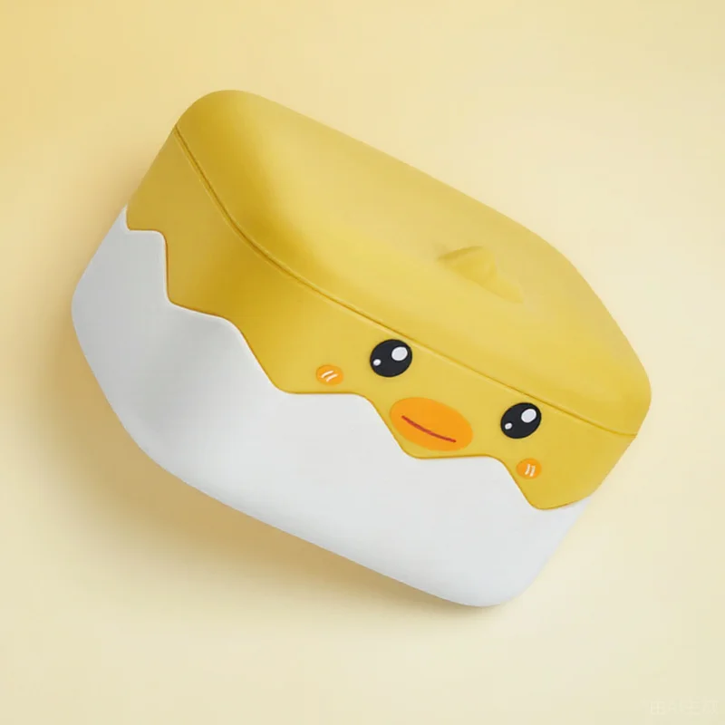 

Cute Animal Soap Holder with Lid Portable Soap Storage Box Spill Proof Design Ideal for Travel and Daily Use Plastic Tray