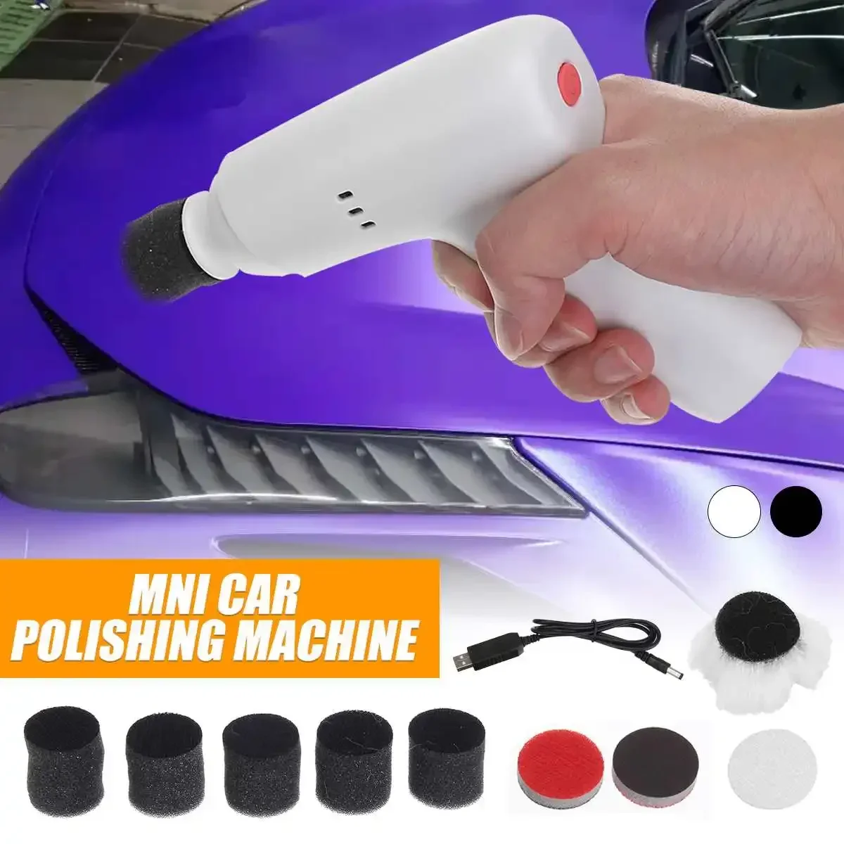 

11pcs Wireless Electric Car Polishing Machine Cordless Car Polisher 1Inch Scratch Remover Waxing Tool 8000rpm Sander Polisher