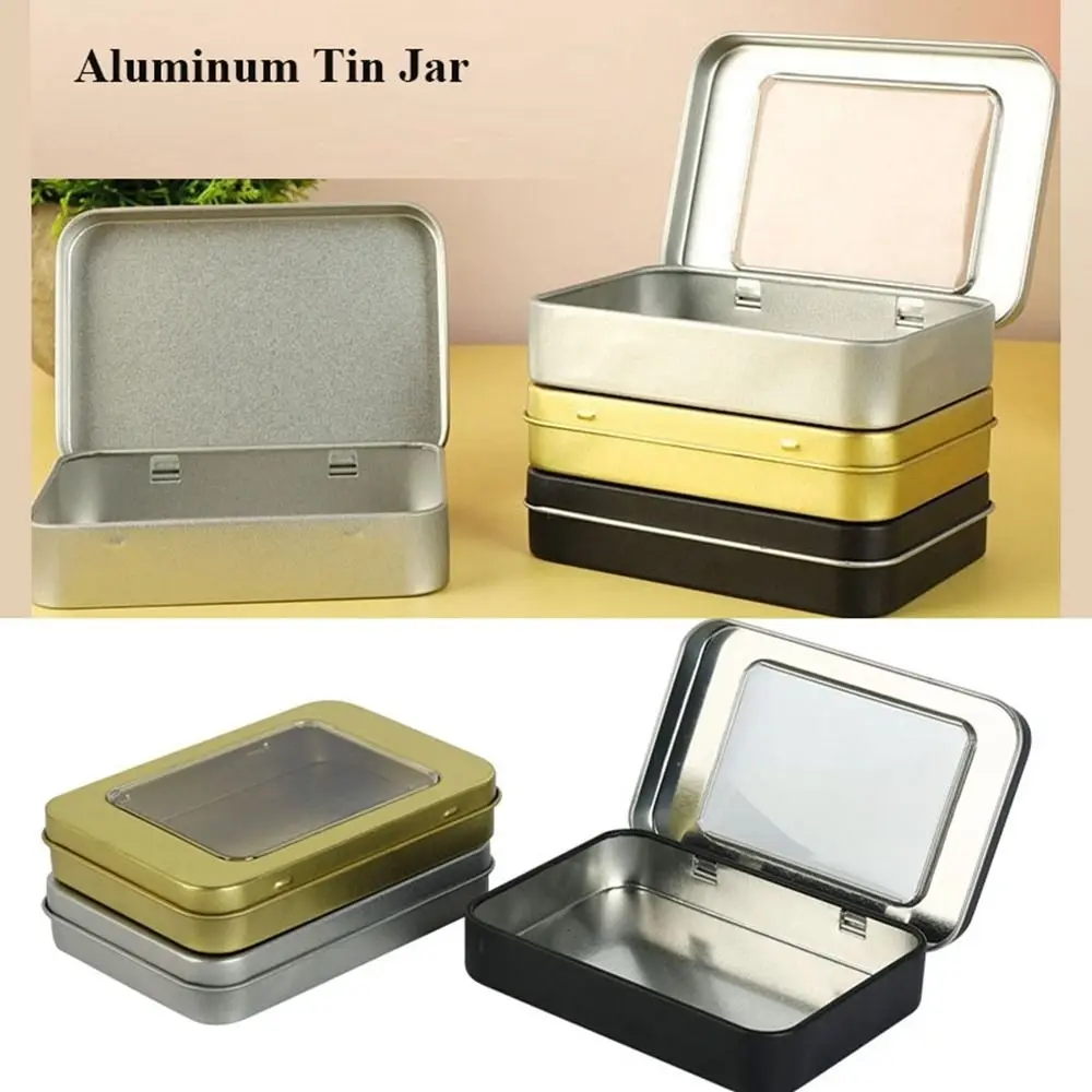 Portable Aluminum Tin Jar New Mutlcolors Multistyles Square Shape Jar Candy Packaging Box Cream Balm Nail Candle