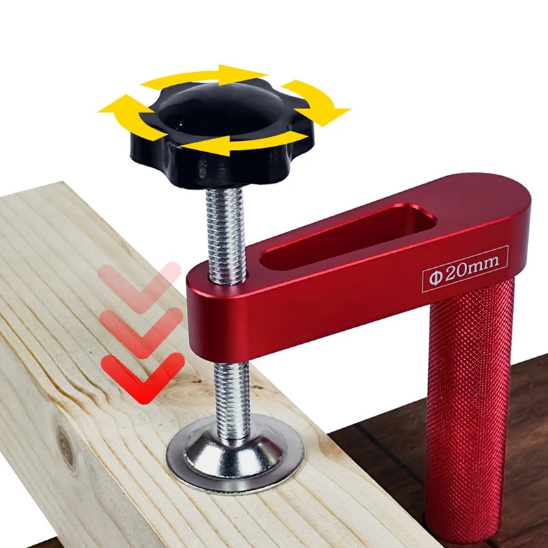 Woodworking Quick Acting Hold Down Clamp,Woodworking Bench Dog Clamp Fast Fixed Clip Tools For 19MM Holes Durable Easy Install