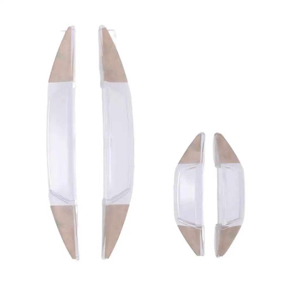 

4 шт., черная/прозрачная полоса для предотвращения столкновений на двери автомобиля, короткая модель: 80x21x18 мм, защитная защита боковой кромки двери автомобиля