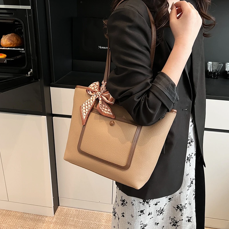 

Модная роскошная сумка для подгузников, женская сумка через плечо, дизайнерская кожаная сумка, минималистичная элегантная сумка-тоут большой вместимости