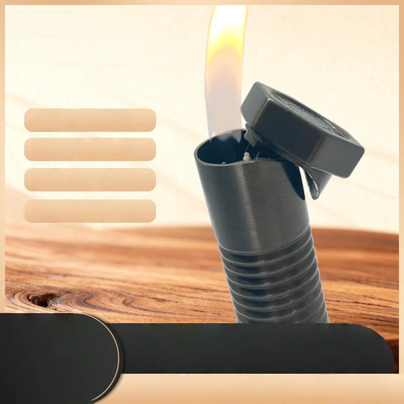 Industrial Screw Bolt Lighter, Unique Metal Design, Refillable, Conversation Starter for Smokers Smoking Accessories