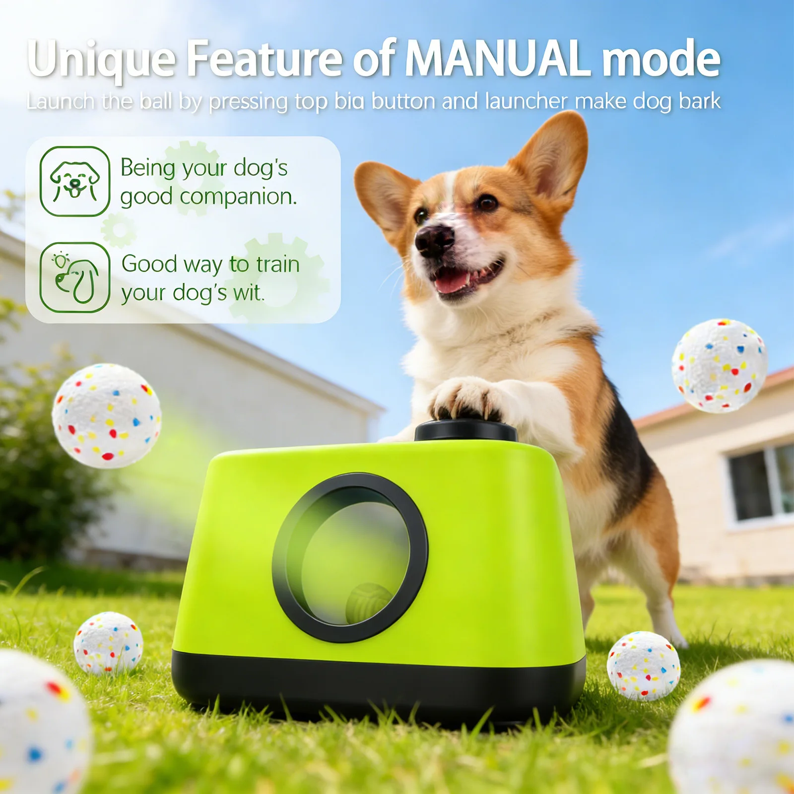 New Pet Toy Outdoor Tennis Launcher Interactive Dog Serving Machine Pet Throwing Machine Walking Dog Automatic Fun Interactive