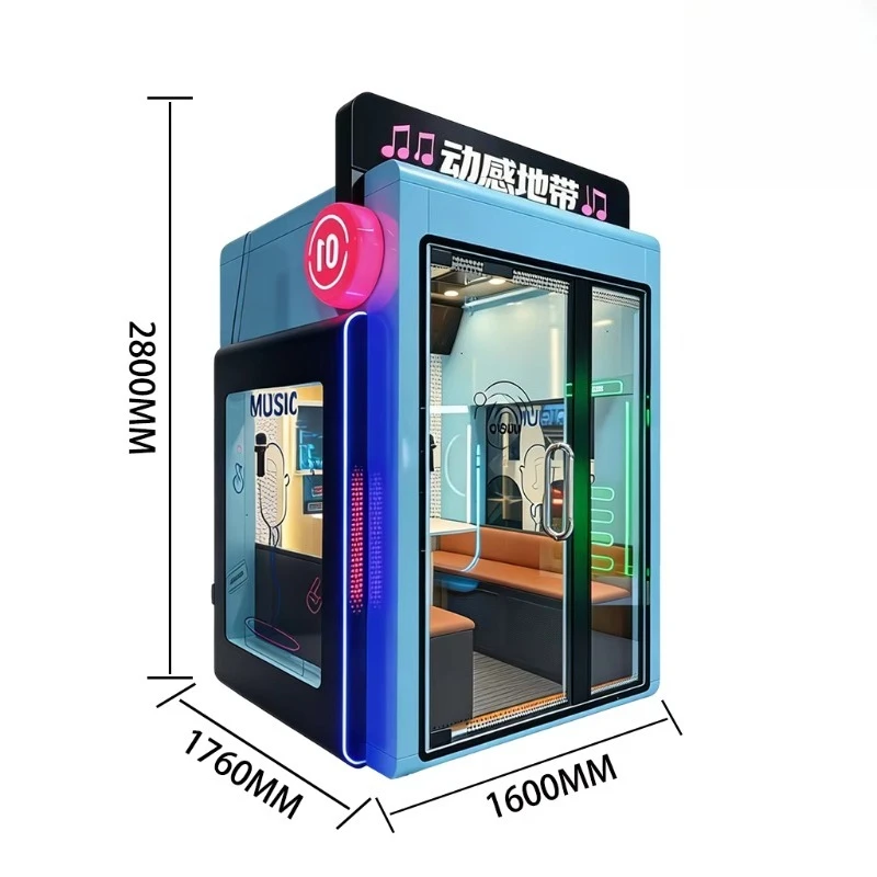 Singing KTV Booth Coin Operated Self-service Karaoke Box For Commercial Entertainment