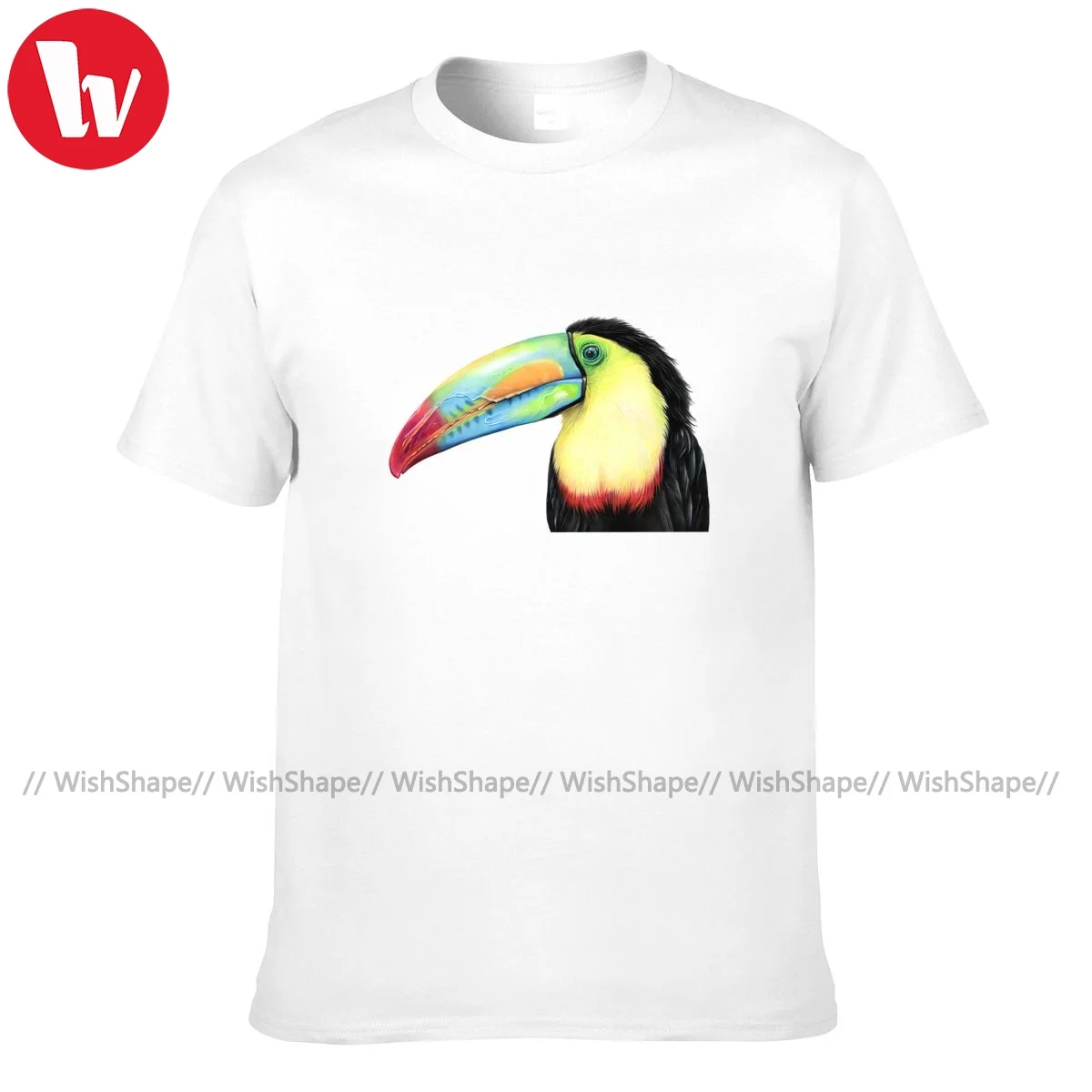 Toucan Tshirt Fashion 100 Percent Cotton Short Sleeves T Shirt Print Beach Tee Shirt Men Oversize