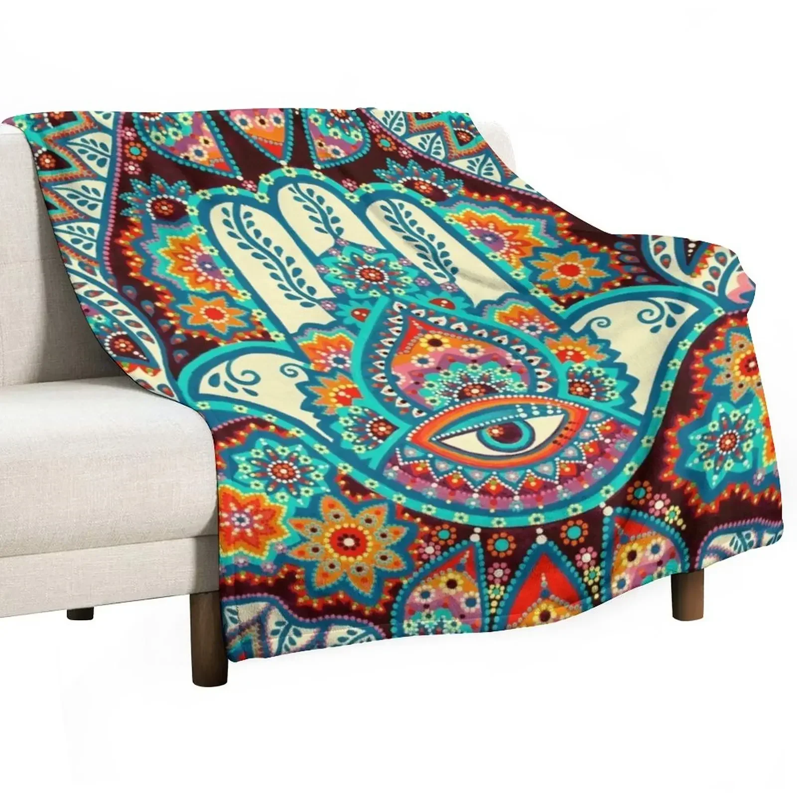 

Hamsa Hand Throw Blanket Kid'S Travel christmas decoration Blankets