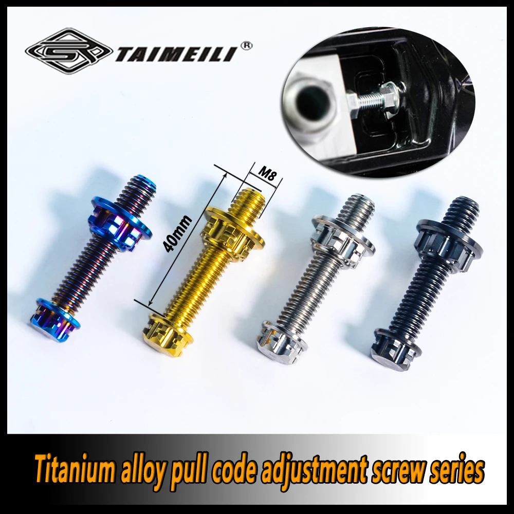 TAIMEILI 2pcs titanium alloy motorcycle rear wheel balance weight chain adjustment screw rear puller screw