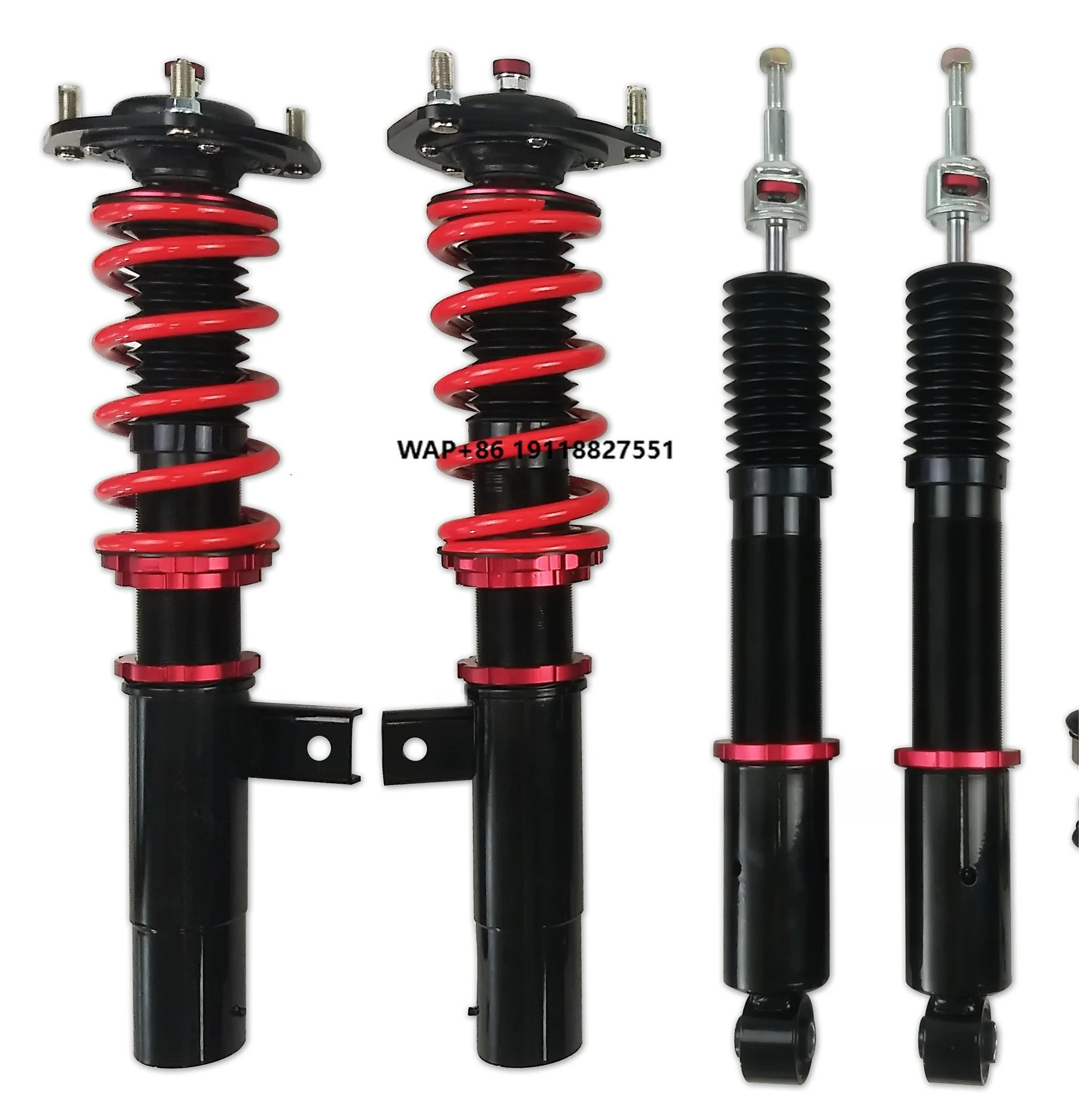 

Custom Mono-Tube 30 Steps Adjustable Front Rear Coilover Shock Absorber for Auto Cars