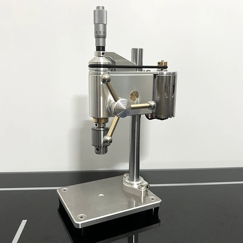 

Микро-настольная дрель 0,3-4 мм, прецизионный сверлильный станок, инструмент для ремонта часов, настольная дрель, регулируемый адаптер питания 3,175 мм