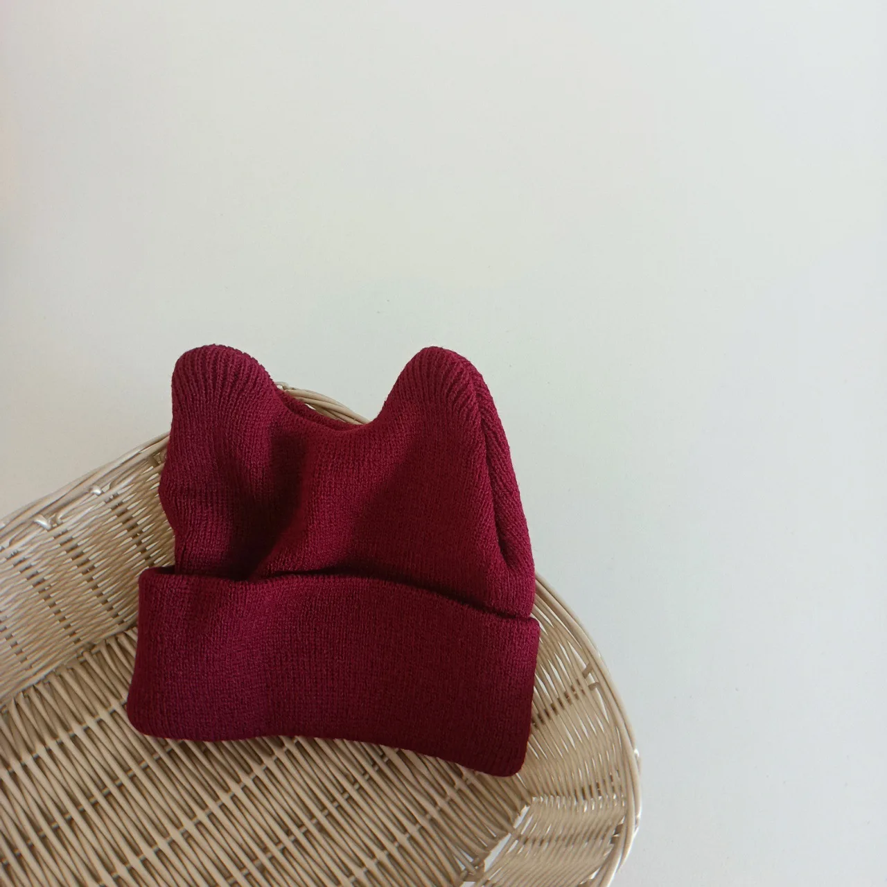 

Korean 12 Color Baby Beanie Cap Candy Color Bonnet Cute Ear Woolen Hat Warm Knitted Baby Hat Kids Accessories