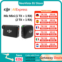 DJI Mic Mini (2 TX + 1 RX + Charging Case) /1 TX + 1 RX Wireless Microphone with Intelligent Noise Cancelling High-Quality Audio