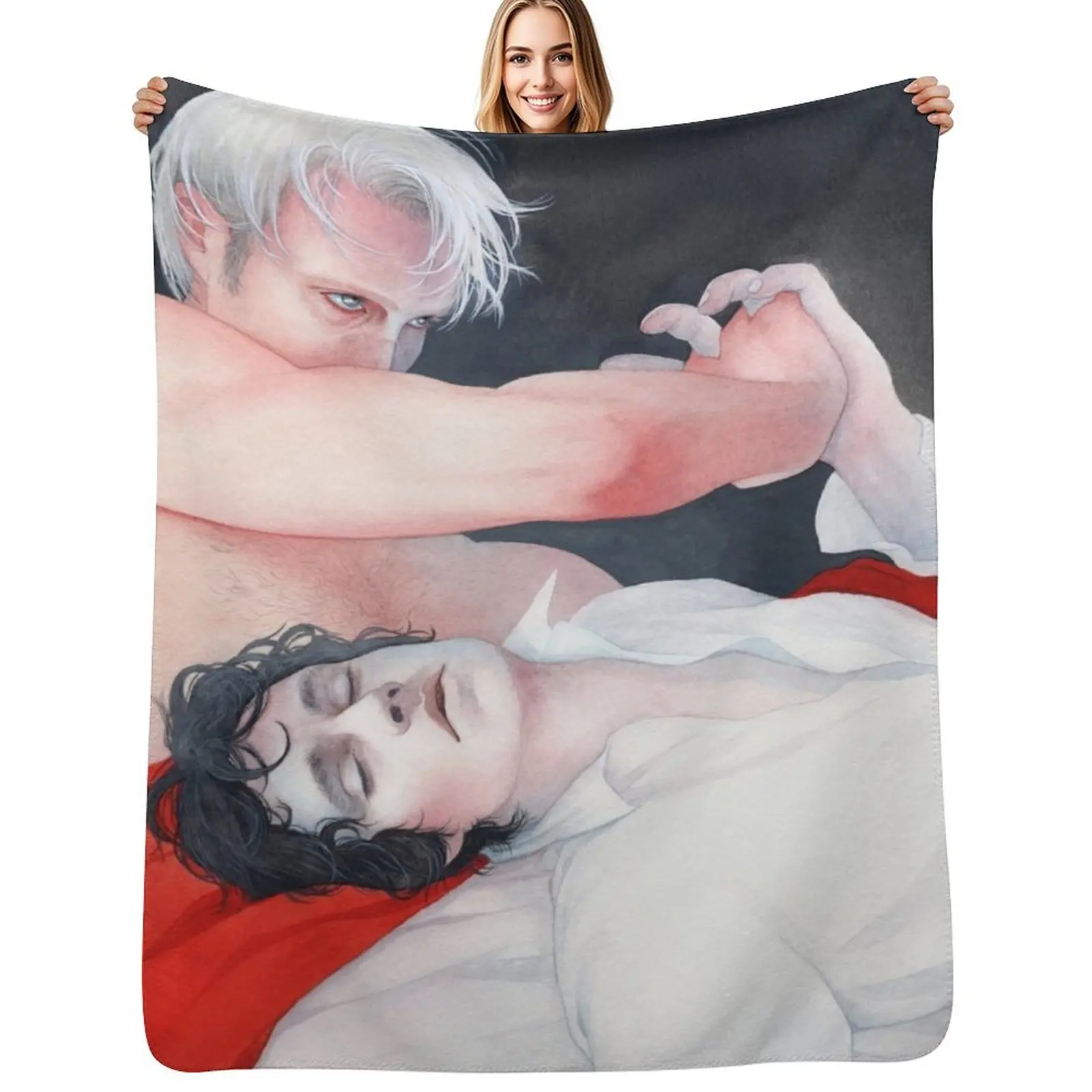

Hannibal AU / Hannigram Throw Blanket for babies Warm Soft Big Sofa Blankets