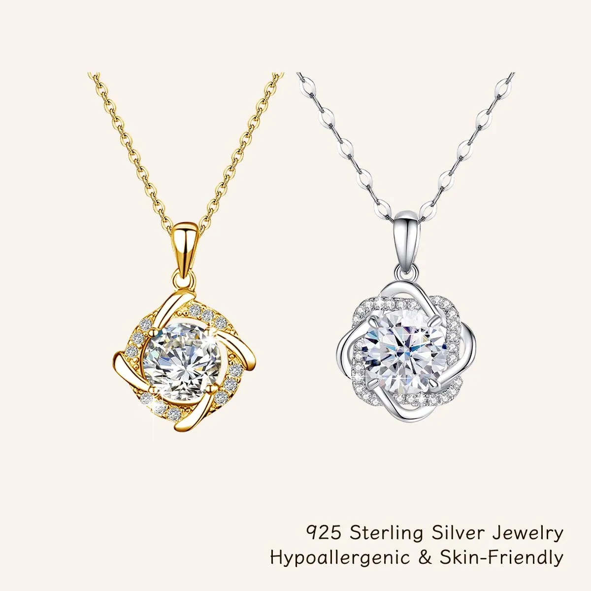 

Luxury 1-3ct D Color GRA Certificate Moissanite Necklace 925 Sterling Sliver Chain 18k Gold Plated Pendant Fine Jewelry for her