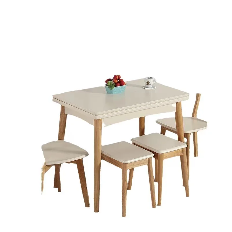 Small foldable multi-functional dining table, available in a variety of colors, rectangular and reliable wall placement