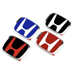 Car Steering Wheel Emblem H-Sticker For Honda Civic Accord City CRV Jade Fit Odyssey Hybrid Red Black Blue Interior Modification