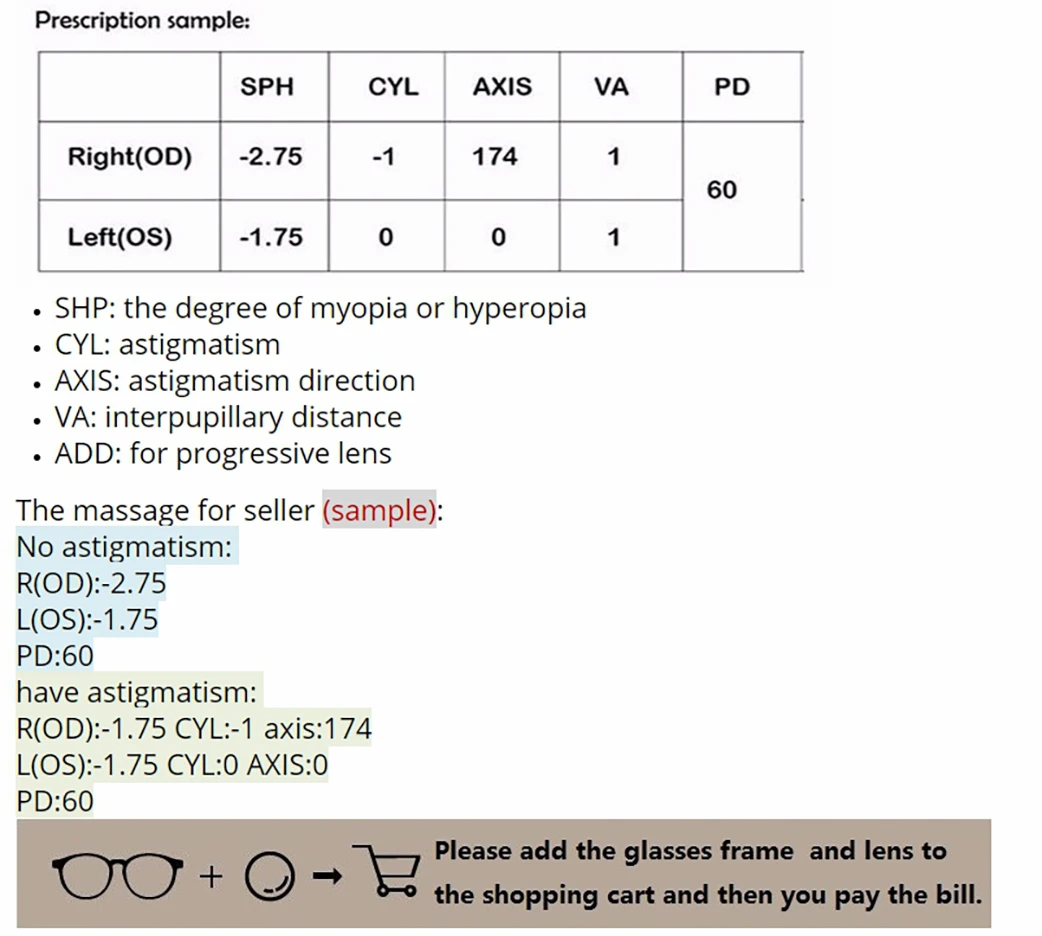 A Pair Of Optical Lens GREEN-EMI Prescription Aspheric Myopia Presbyopia Scratch-resistant 1.56 1.61 1.67 1.74 Index