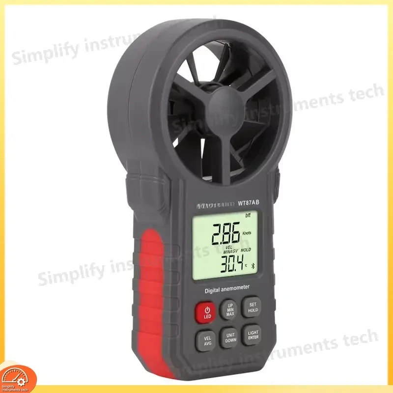 WT87A WT87B Handheld Digital Anemometer High Precision Wind Speed Meter Temperature Gauge -10 to 45C ABS Portable Air Flow