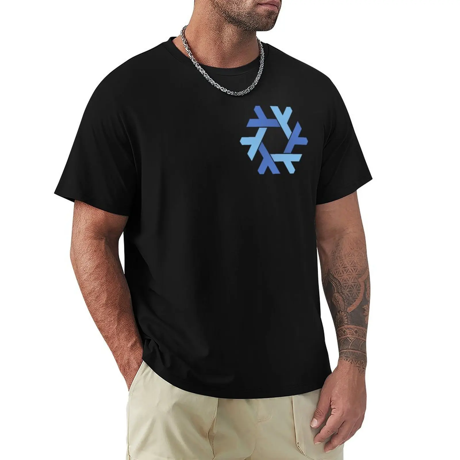 

Nix ( NixOs) Classic snowflake T-Shirt Simple Casual Short Sleeve Cotton T-Shirt