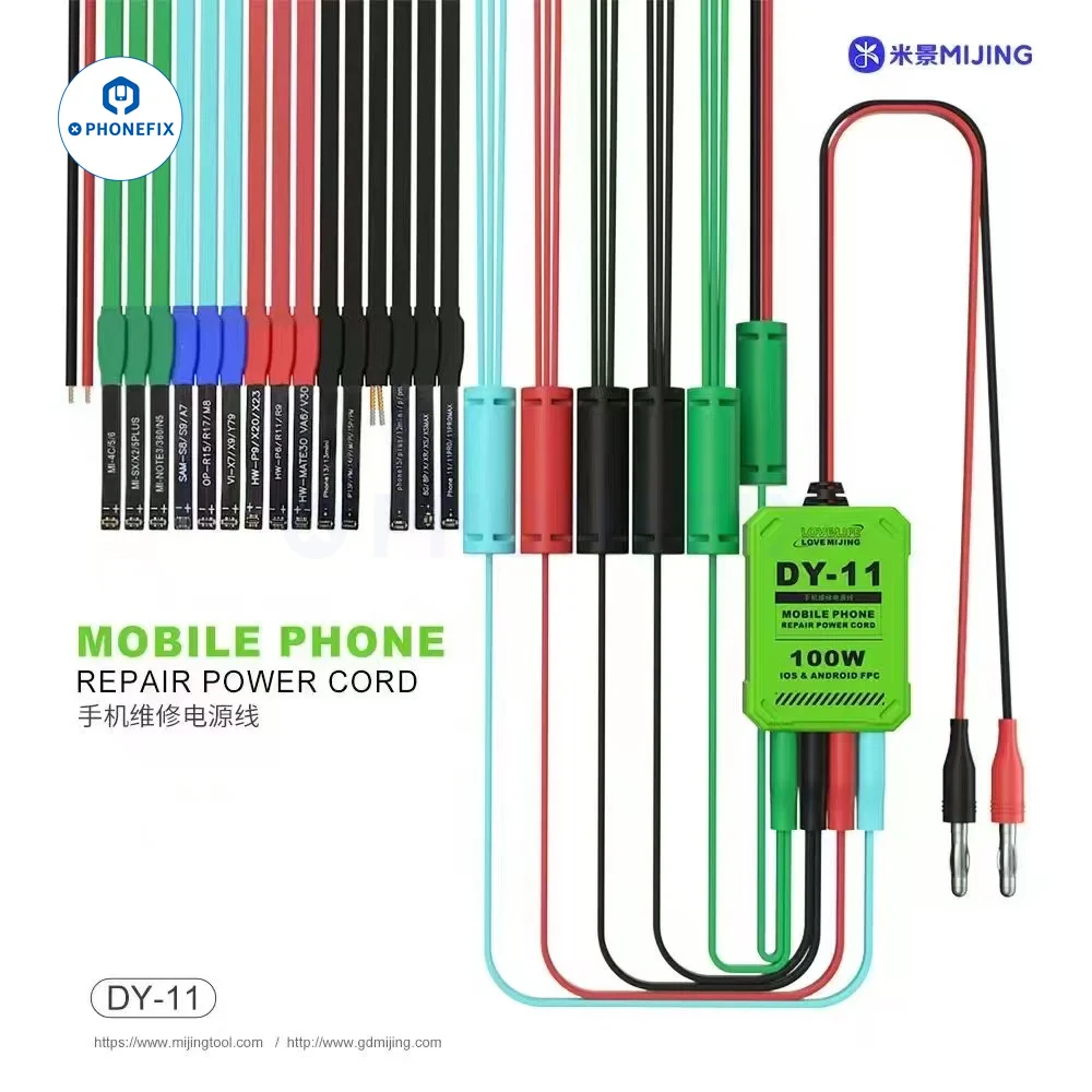 Mijing DY-11 Mobile Phone Power Supply Repair Test Cord for IPhone 8G-15ProMax Samsung Huawei Xiaomi Soft FPC Power Boot Cable