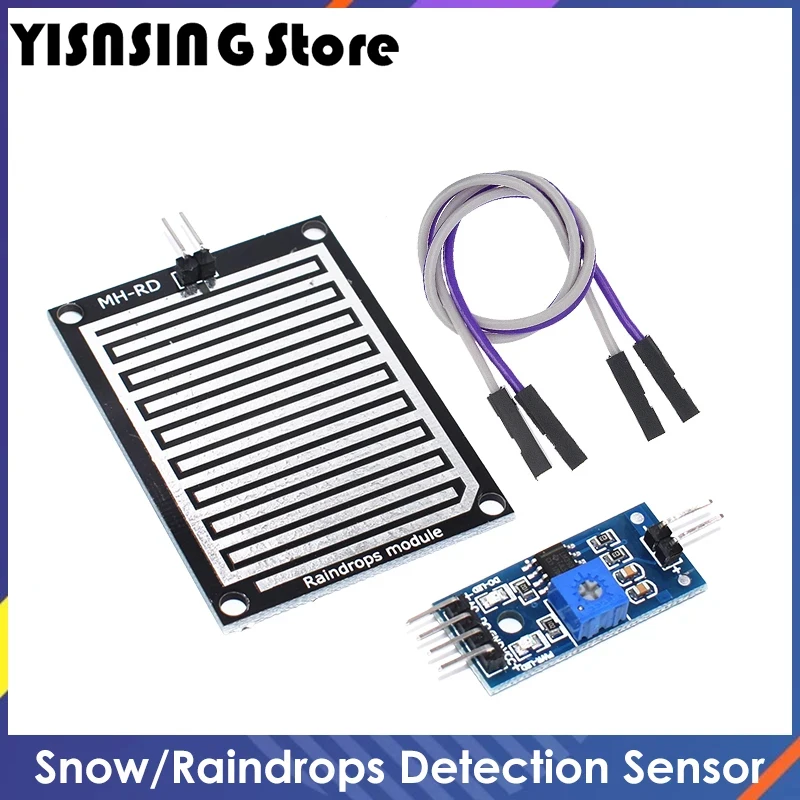 Snow Raindrops Detection Sensor Module Rain Weather Module Humidity For Arduino Relay Control Module  Water