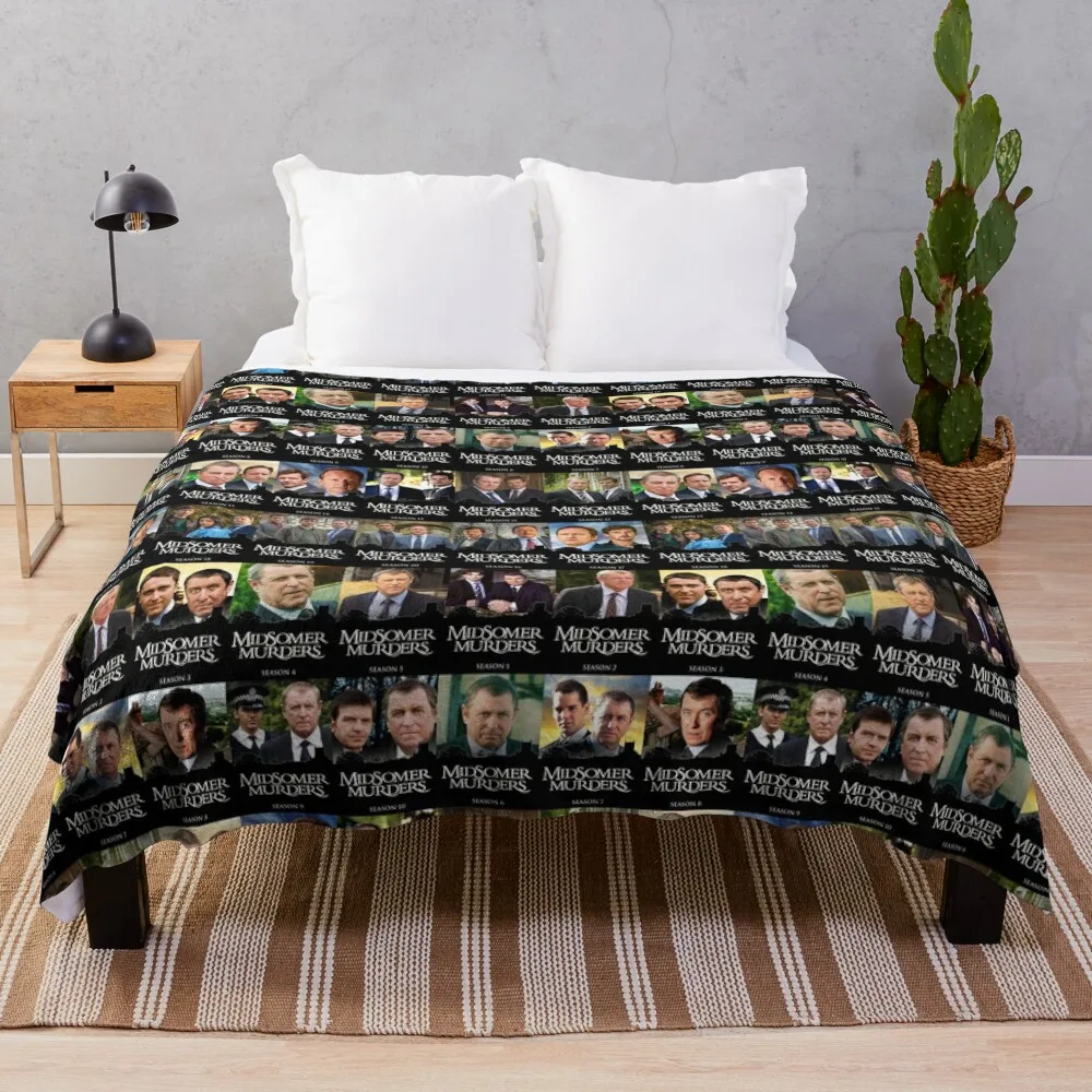 

20 Seasons in Midsomer - Pattern Throw Blanket manga blankets and throws Fashion Sofas Blankets