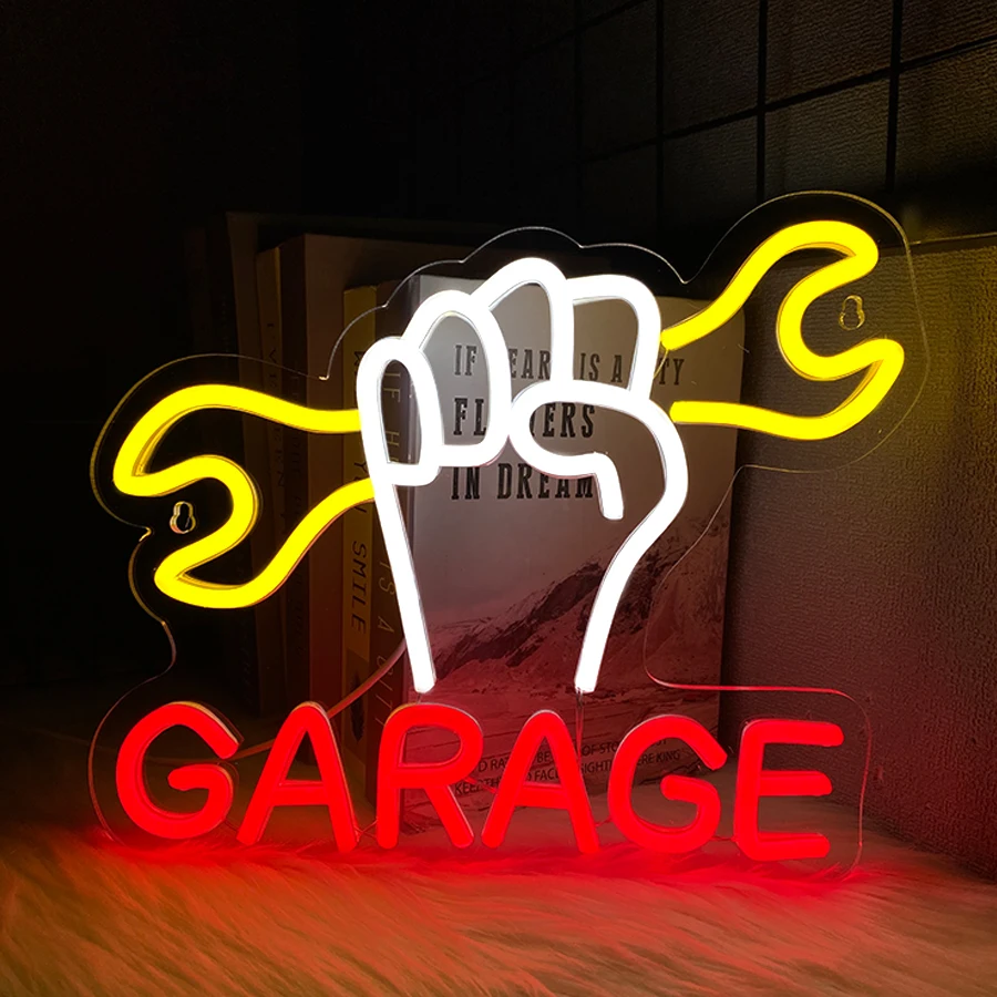 Auto Repair Shop Signs - Letreiro de Neon LED para Garagem,