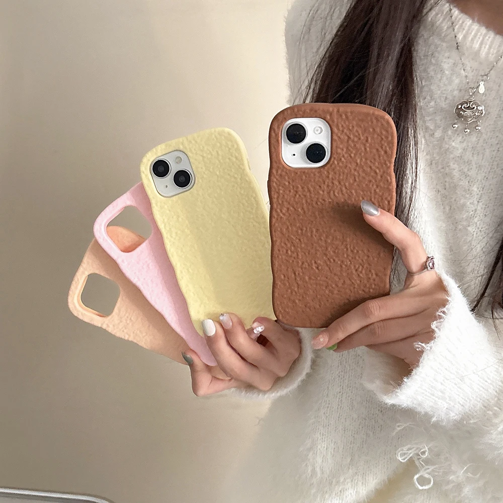 Rilakkuma Bear Bread Toast Slices Case Soft Silicone Cover For iPhone 16 15 14 13 12 11 Pro X XS Max XR 7 8 6 6S Plus SE 2022