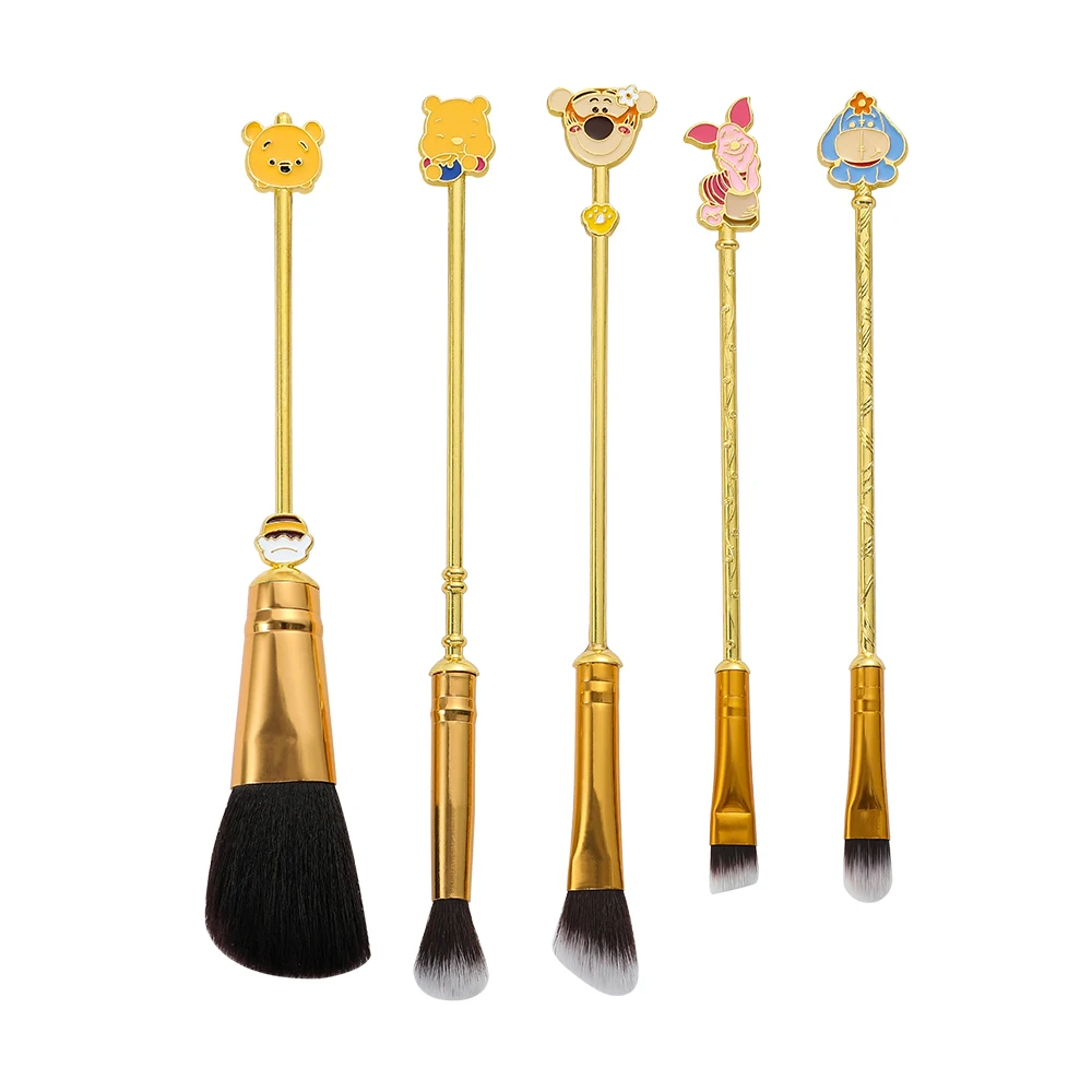 Winnie the Pooh Makeup Brushes, Disney Winnie Bear, Soft Hair, Blush, Concealer, Eye Shadow, Foundation, Cosmetics Brush, 5pcs