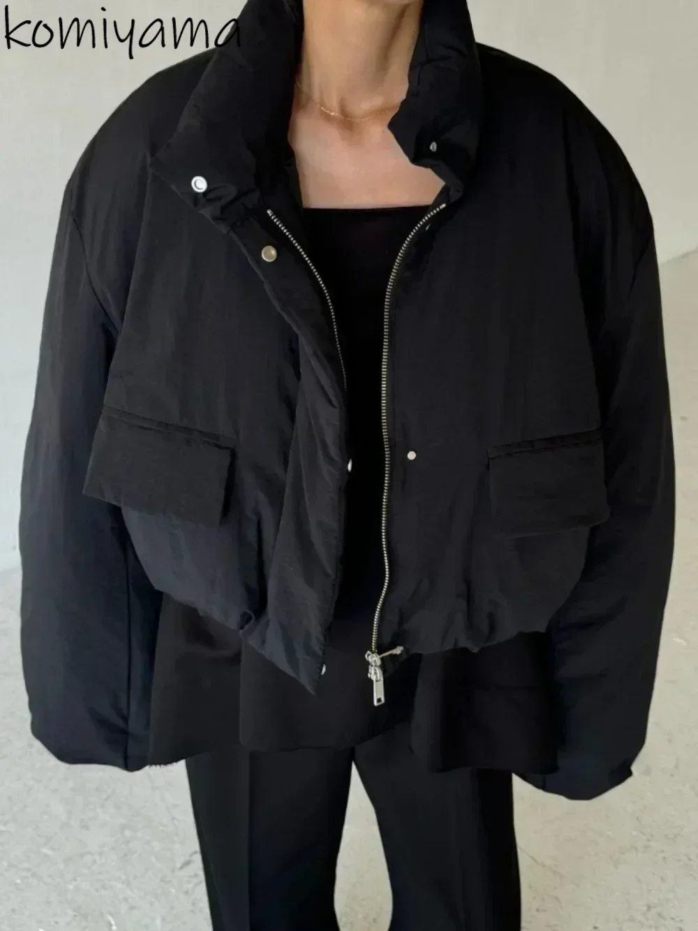 Parka's met lange mouwen en ritssluiting Opstaande kraag 2025, damesbovenkleding, herfstwinterjas, jassen in Japanse stijl, populaire kleding voor dames