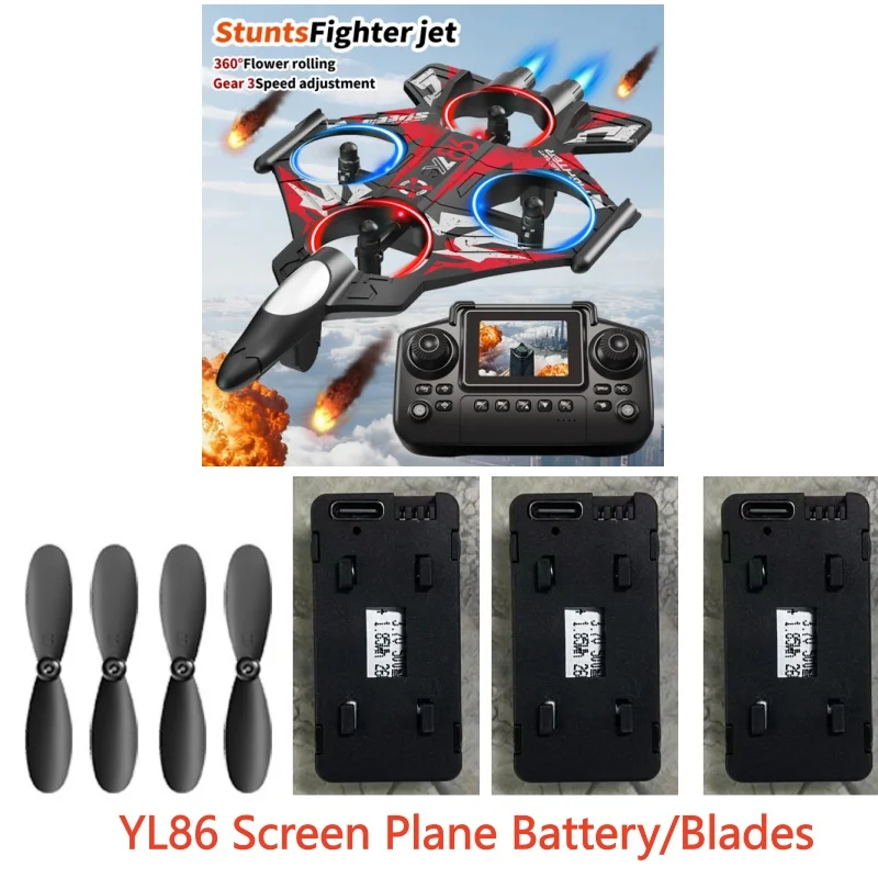 YL86 RC Plane 3.7V 500Mah Battery YL86 Screen Aircraft Airplane Spare Parts Propeller YL86 Remote Control Plan Spare Accessorie