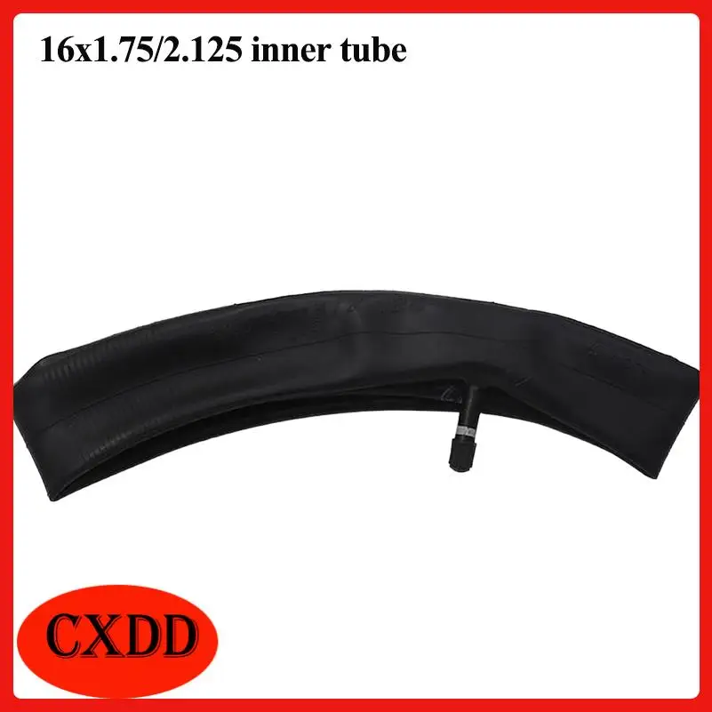 

Versatile 16x1.75/2.125 Inner Tube for Bicycles and E-Bikes, Angle or Straight Valve