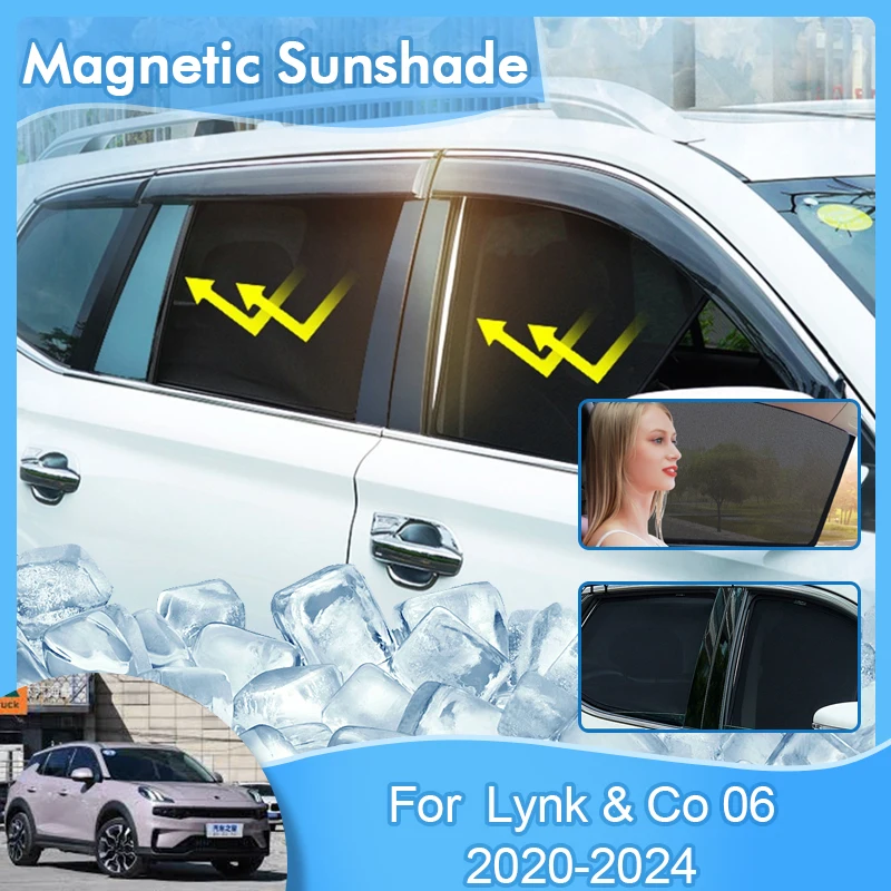 Magnetic Sunshade For LynkCo 06 2020 2021 2022 2023 2024 UV Protection Privacy Curtain Avoid Light Visor Car Accessory Auto Part