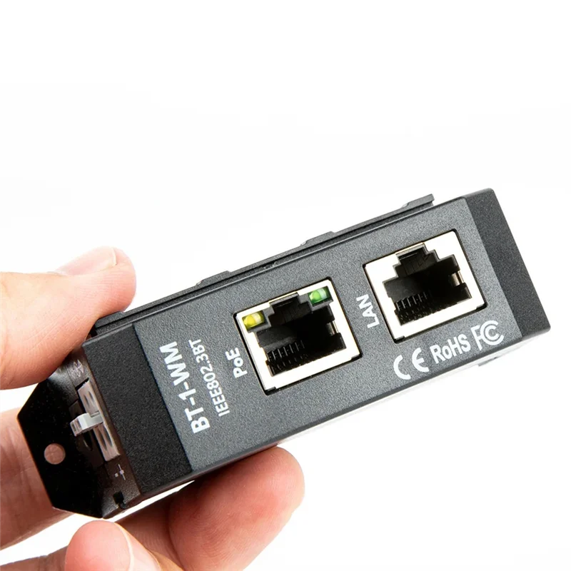 A29F-DIN Poe Injector Rail Single Port Poe Injector Negotiation Up To 90W Output Poe++ For PTZ IP Cameras High-End AP