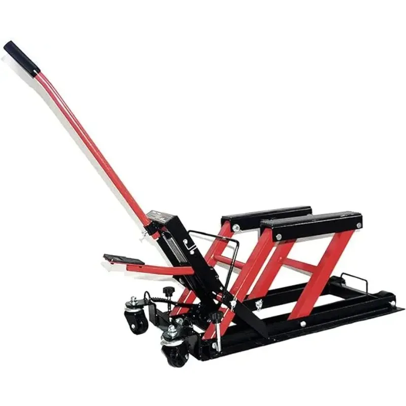 Hot Sale Hydraulic Scissor 1500Lb Motorcycle ATV Jack Lift Garage Repair Bike Stand Adjustable Height​
