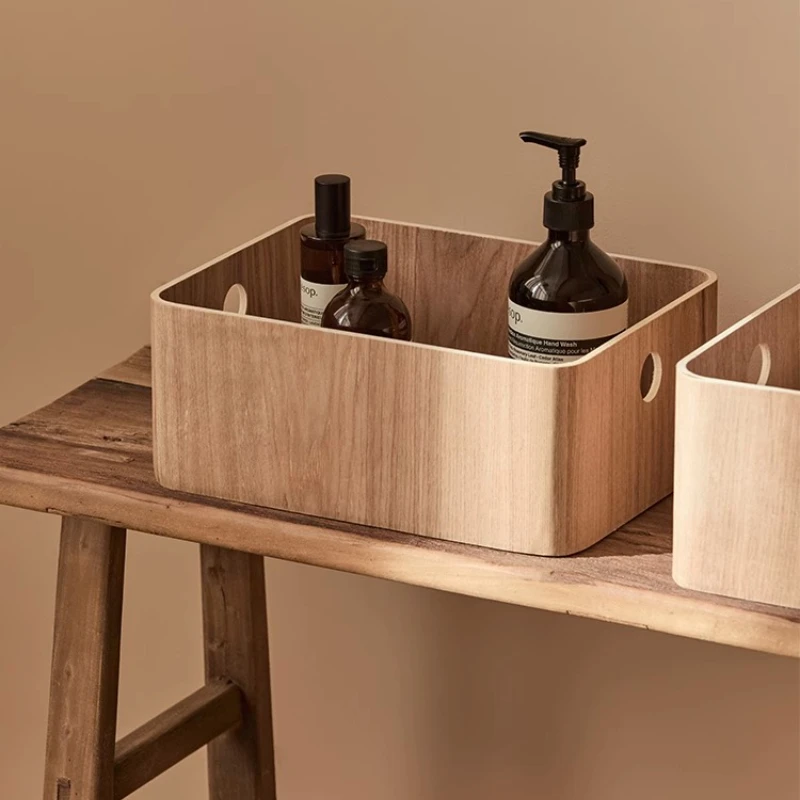 

Beautiful Vintage Wooden Storage Box, Multi-Purpose Solid Wood Organizer for Makeup, Jewelry, Living Room Desktop